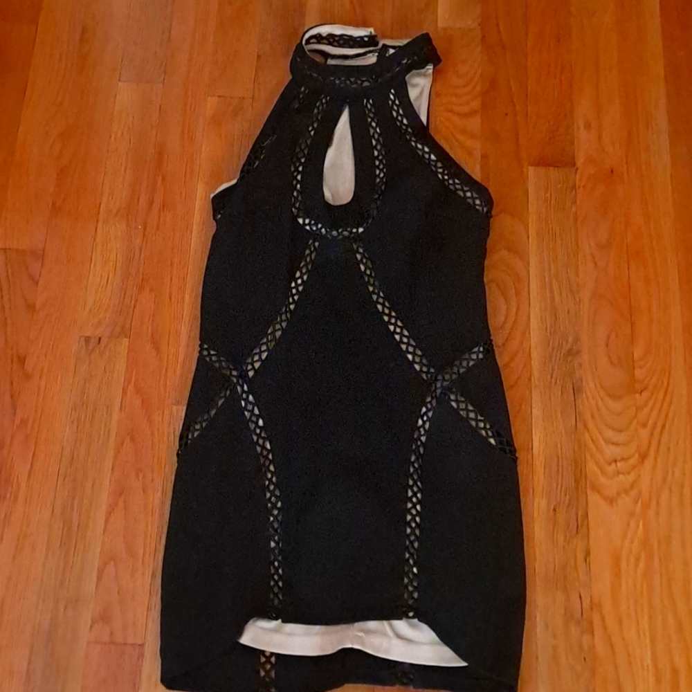 Dress m black and creme